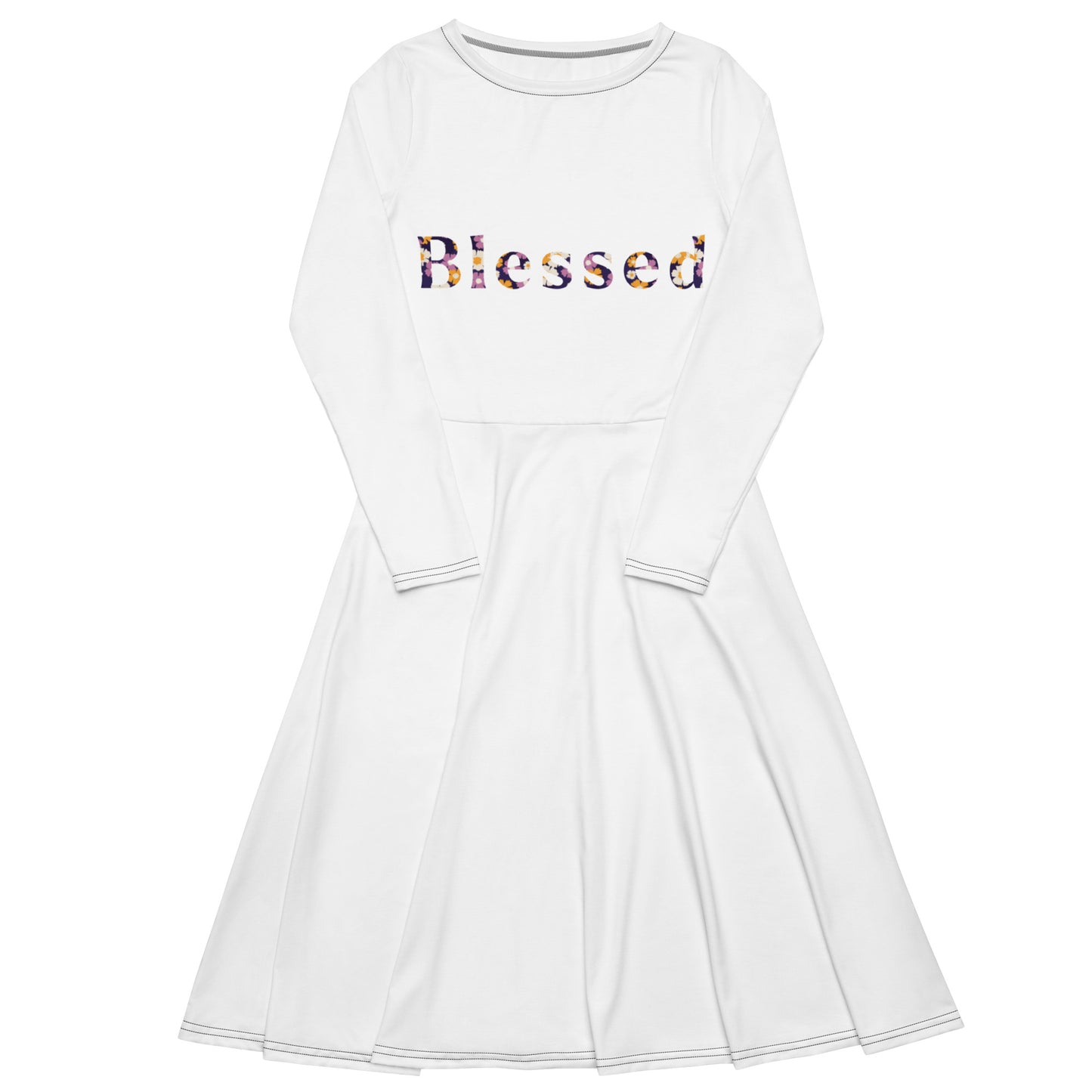 Blessed long sleeve midi dress