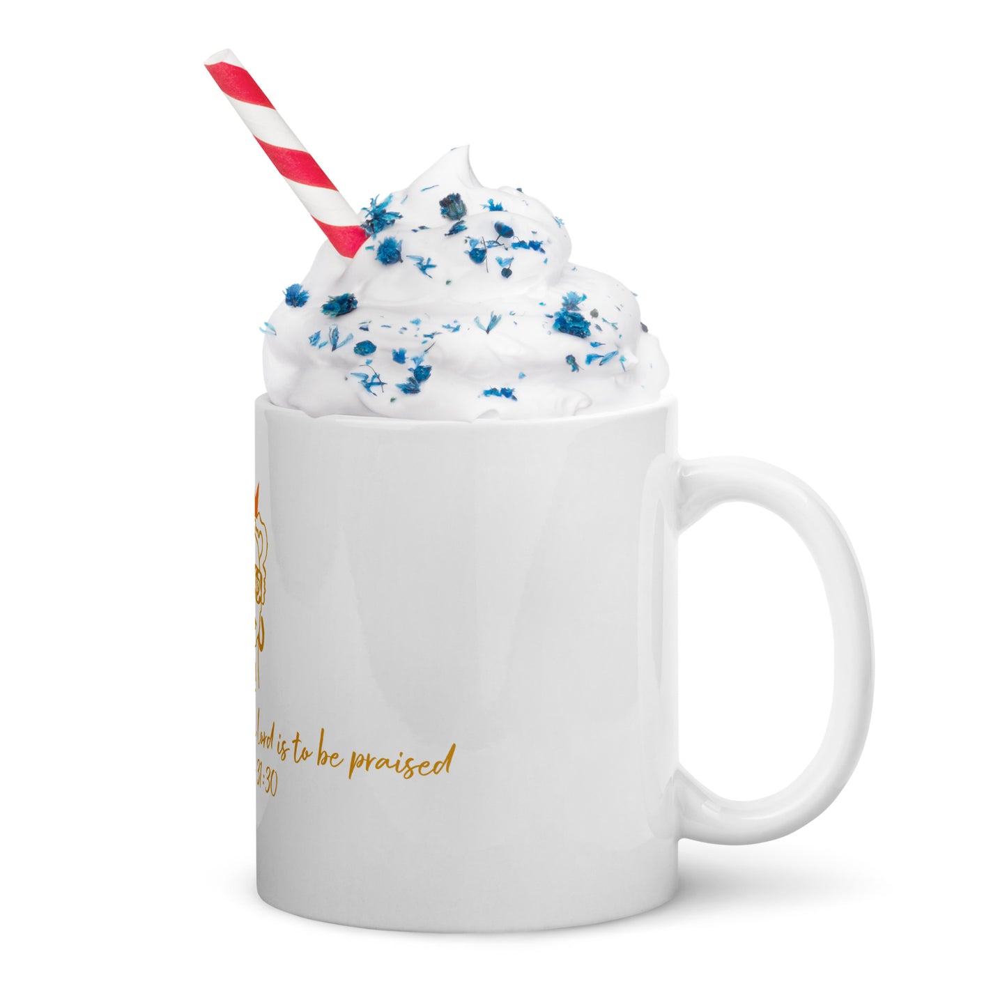 Proverb 31 White glossy mug